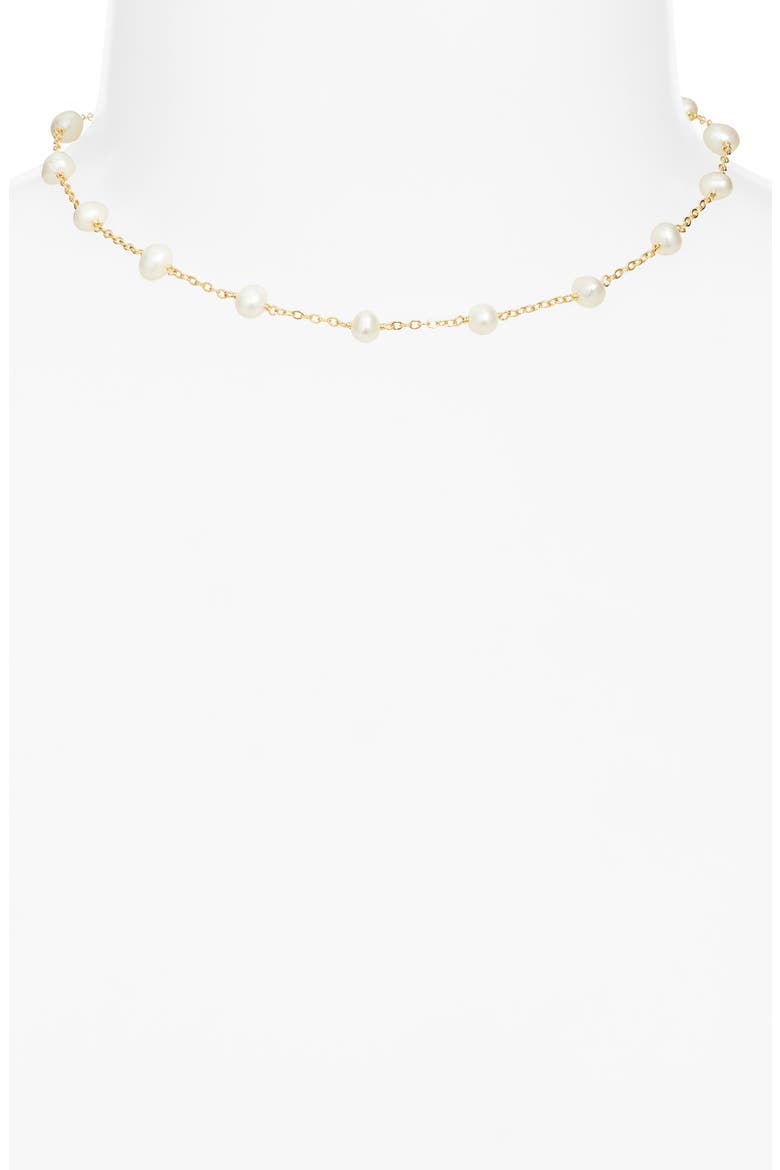 Kelsey Freshwater Pearl Choker, Alternate, color, GOLD