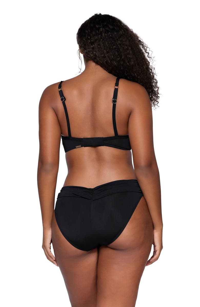 Sunsets Unforgettable Bikini Swim Bottoms, Alternate, color, Black