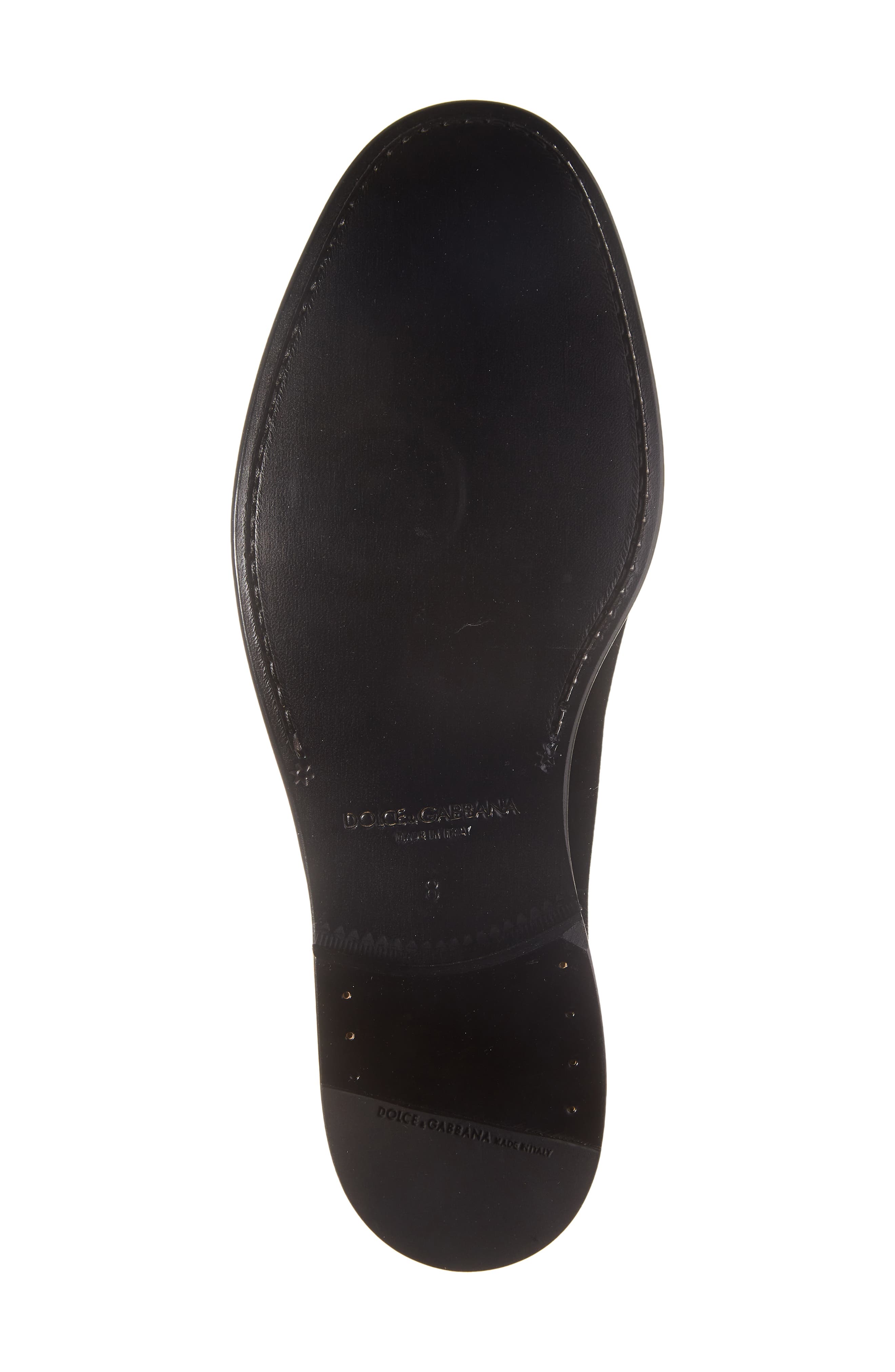Dolce&Gabbana Leonardo Velvet Loafer, Alternate, color, 80999 Black