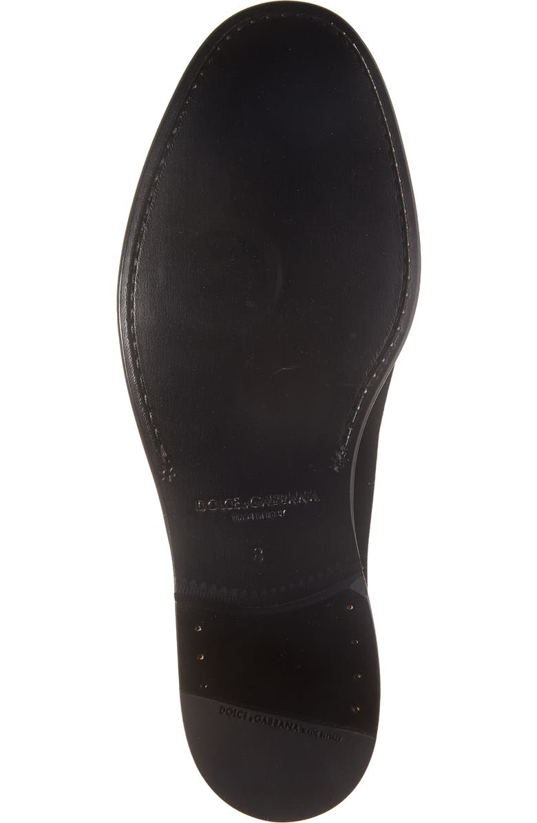 Dolce&Gabbana Leonardo Velvet Loafer, Alternate, color, 80999 Black