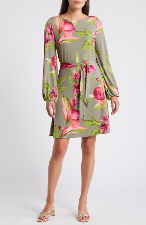 Lavish Blooms Long Sleeve Minidress