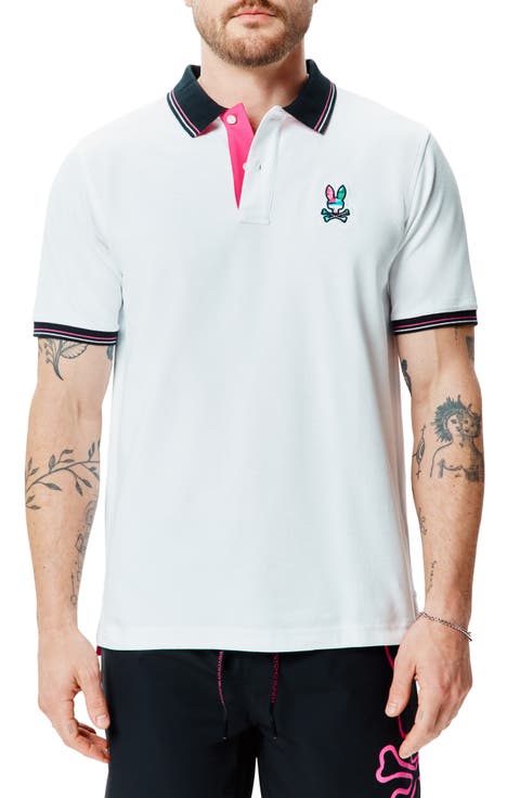 Nate Tipped Pima Cotton Piqué Polo