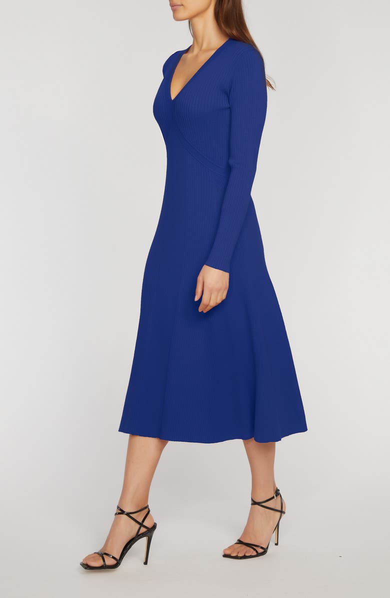 Elie Tahari The Vanessa Long Sleeve Rib Sweater Dress, Alternate, color, 