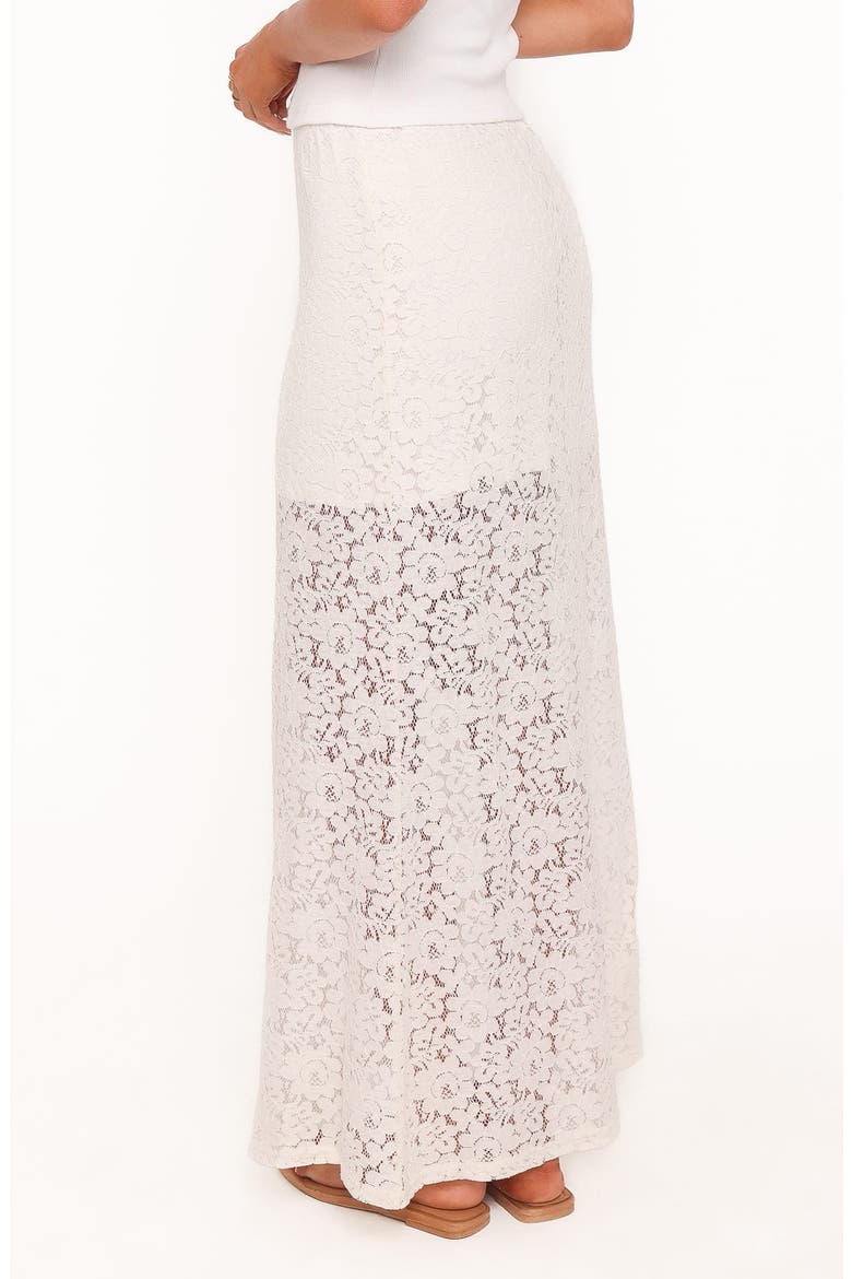 Cassie Lace Maxi Skirt, Alternate, color, CREAM