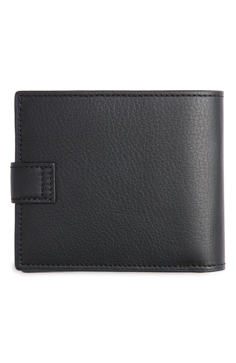 Canali Tumbled Calfskin Billfold Wallet, Alternate, color, Black