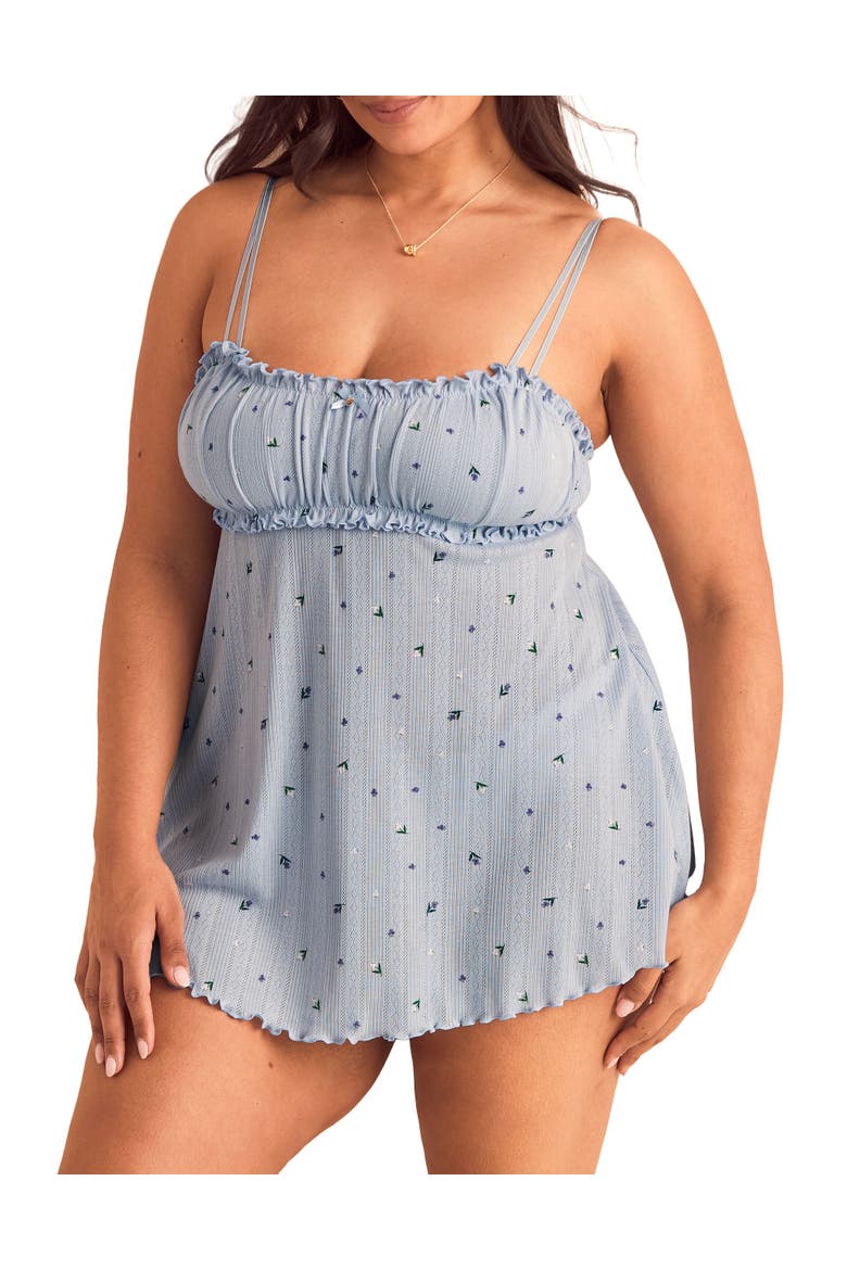 Ophylia Babydoll & Hipster Set, Main, color, Floral blue