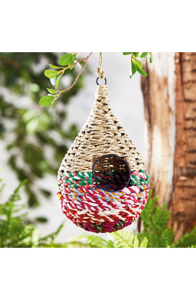 tag Seagrass Bird House Red Multi Iron Spring, Alternate, color, Red