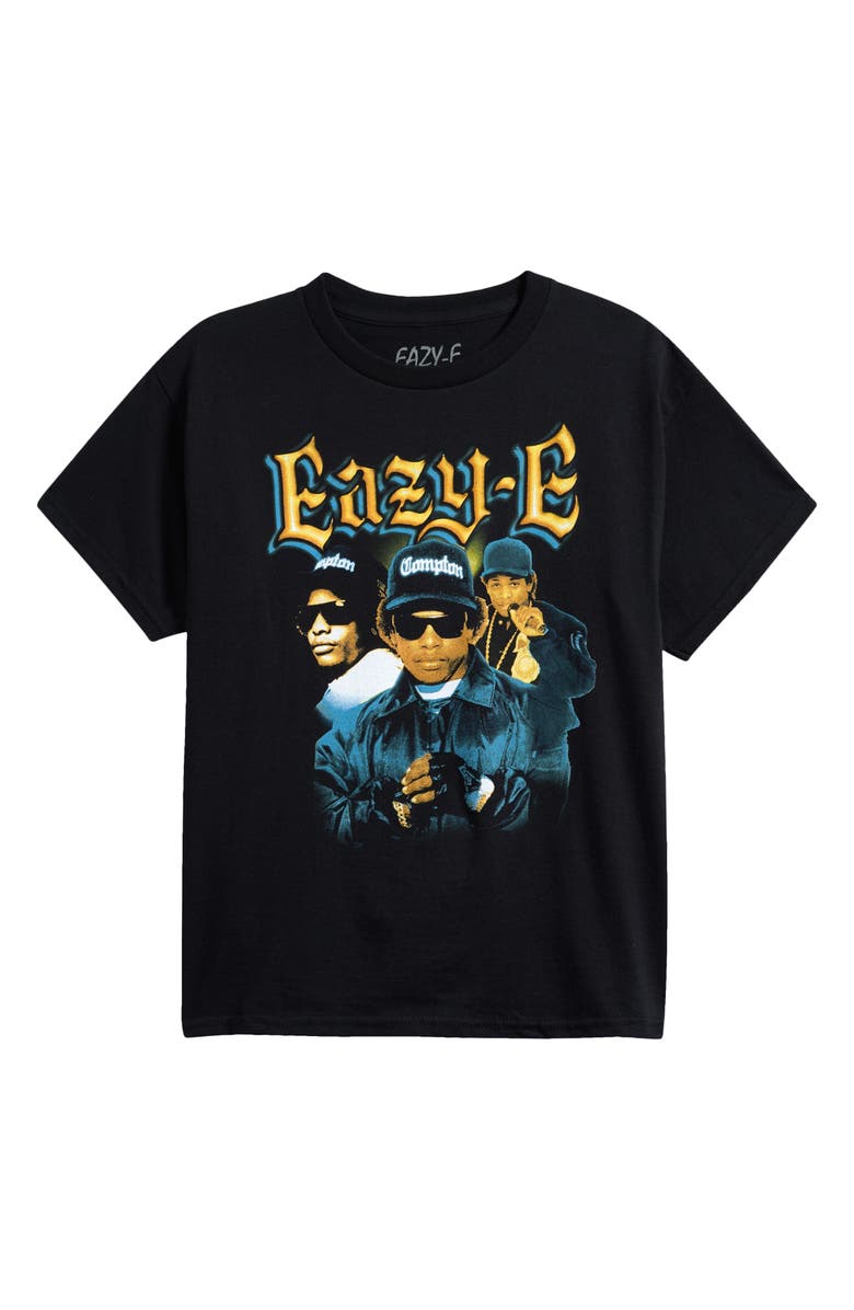 Merch Traffic Kids' Eazy-E Collage Graphic T-Shirt, Main, color, Black