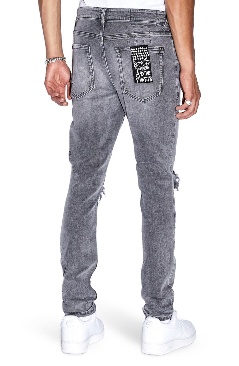 Ksubi Van Winkle Monokrome Ripped Skinny Jeans, Alternate, color, 