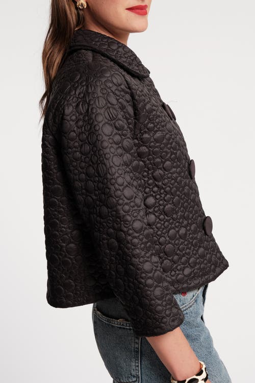 Frances Valentine Ginger Jacket Bubbly Quilt Poly In Brown