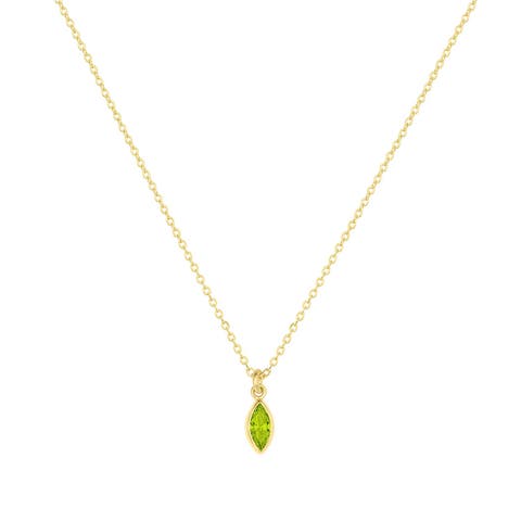 Marquise Birthstone Charm Necklace