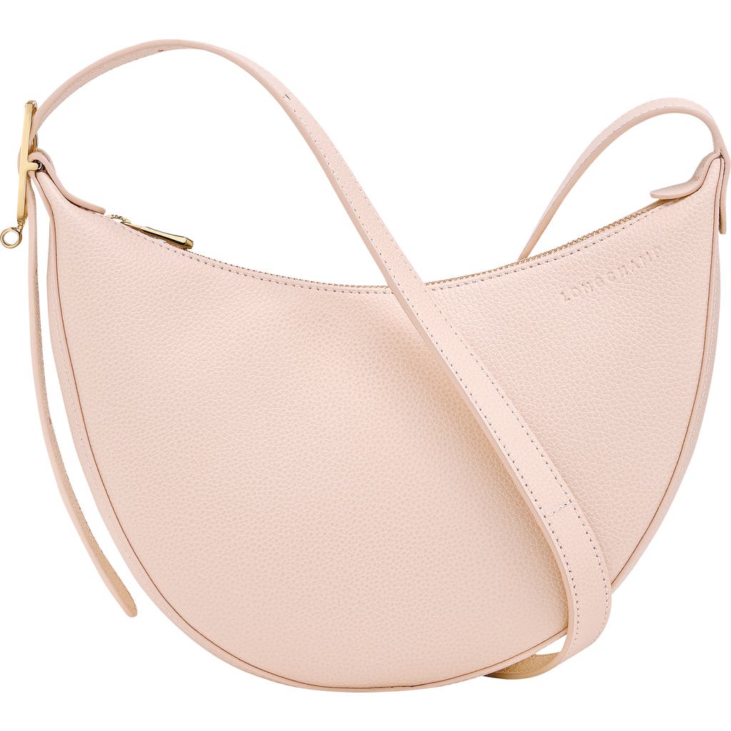 Longchamp Le Foulonne Small Leather Crossbody Bag In Pink