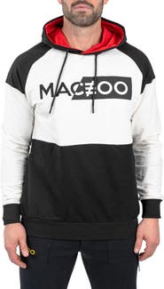Maceoo Colorblock Logo Graphic Hoodie