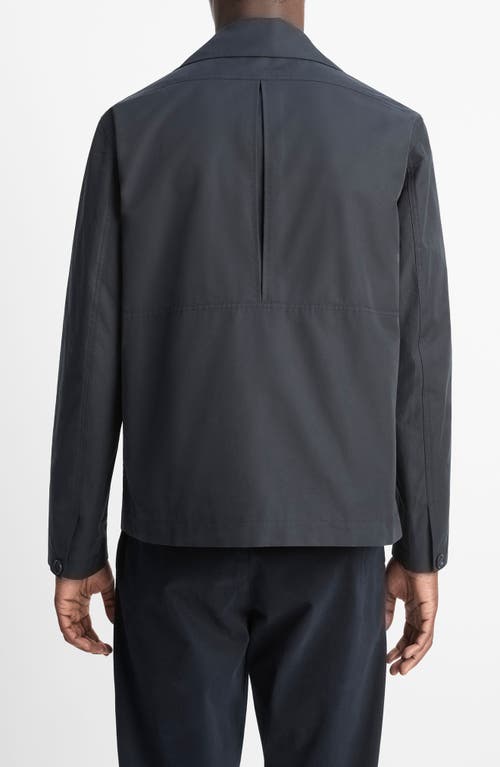 Vince Convertible Collar Cotton Blend Zip Jacket