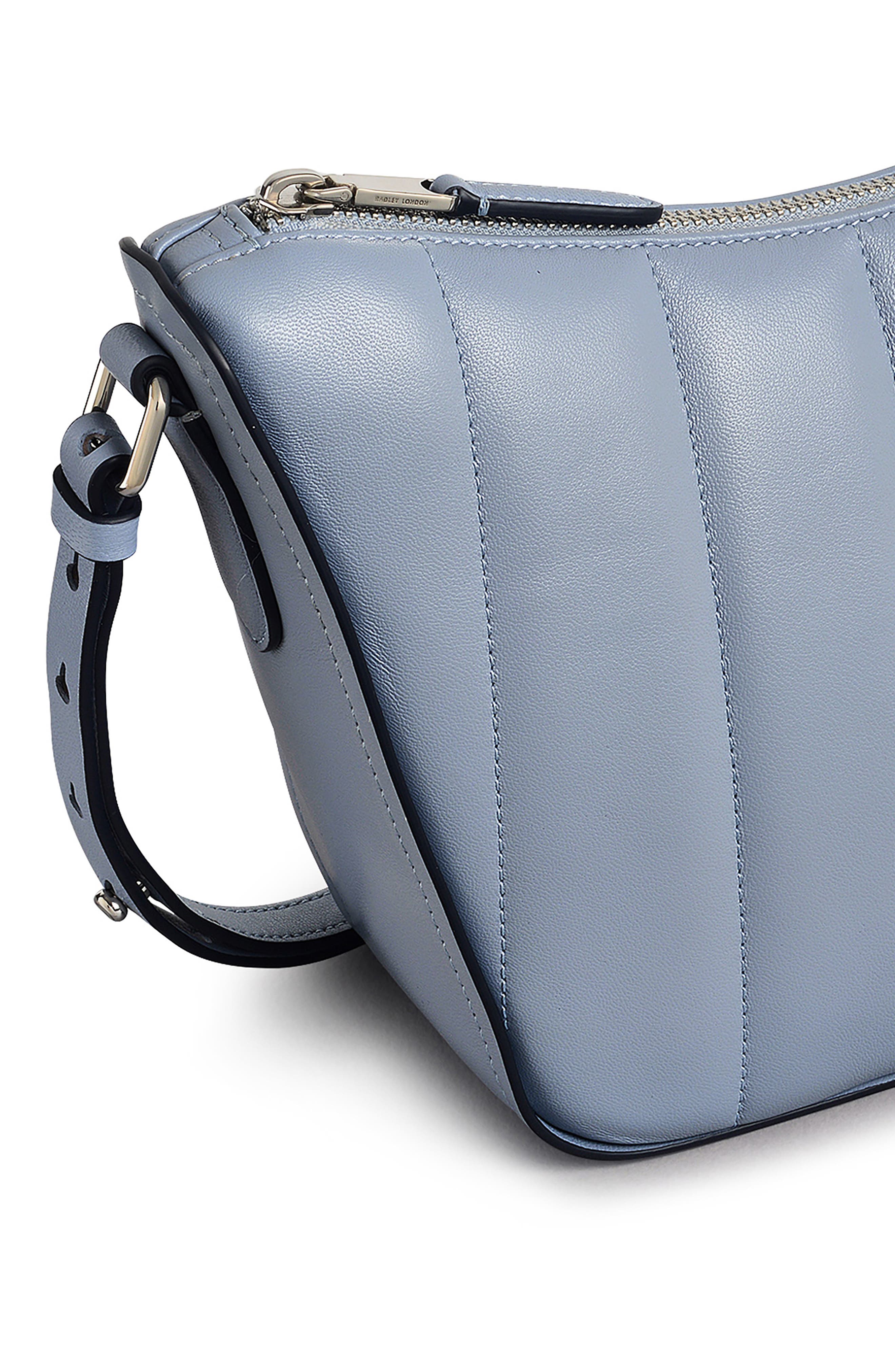 Radley Medium Oak Street Quilted Leather Tote, Alternate, color, Smoke Blue