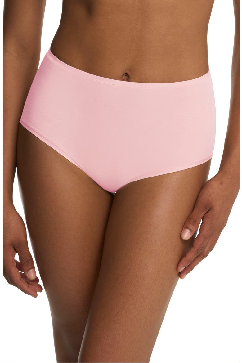 Bliss Bare Cotton High Waist Briefs, Main, color, PRFCT PINK