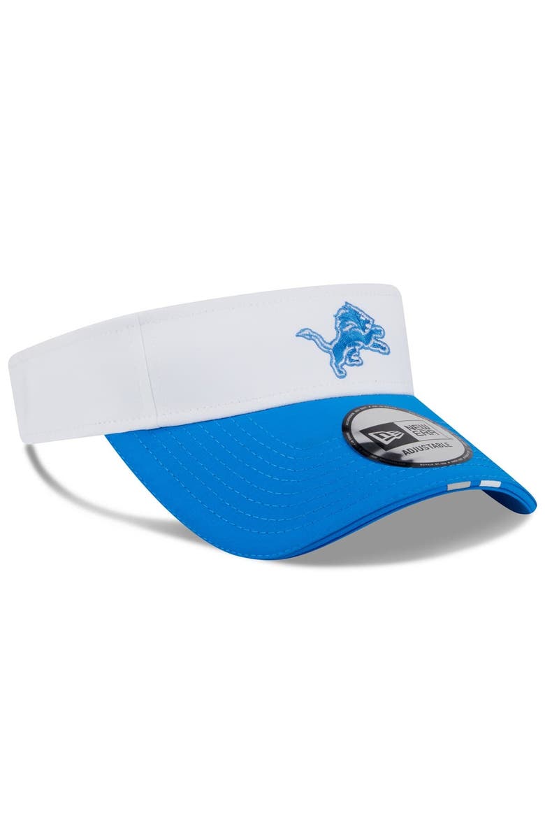 Men's New Era  White/Blue Detroit Lions 2025 NFL Training Camp Adjustable Visor, Alternate, color, White