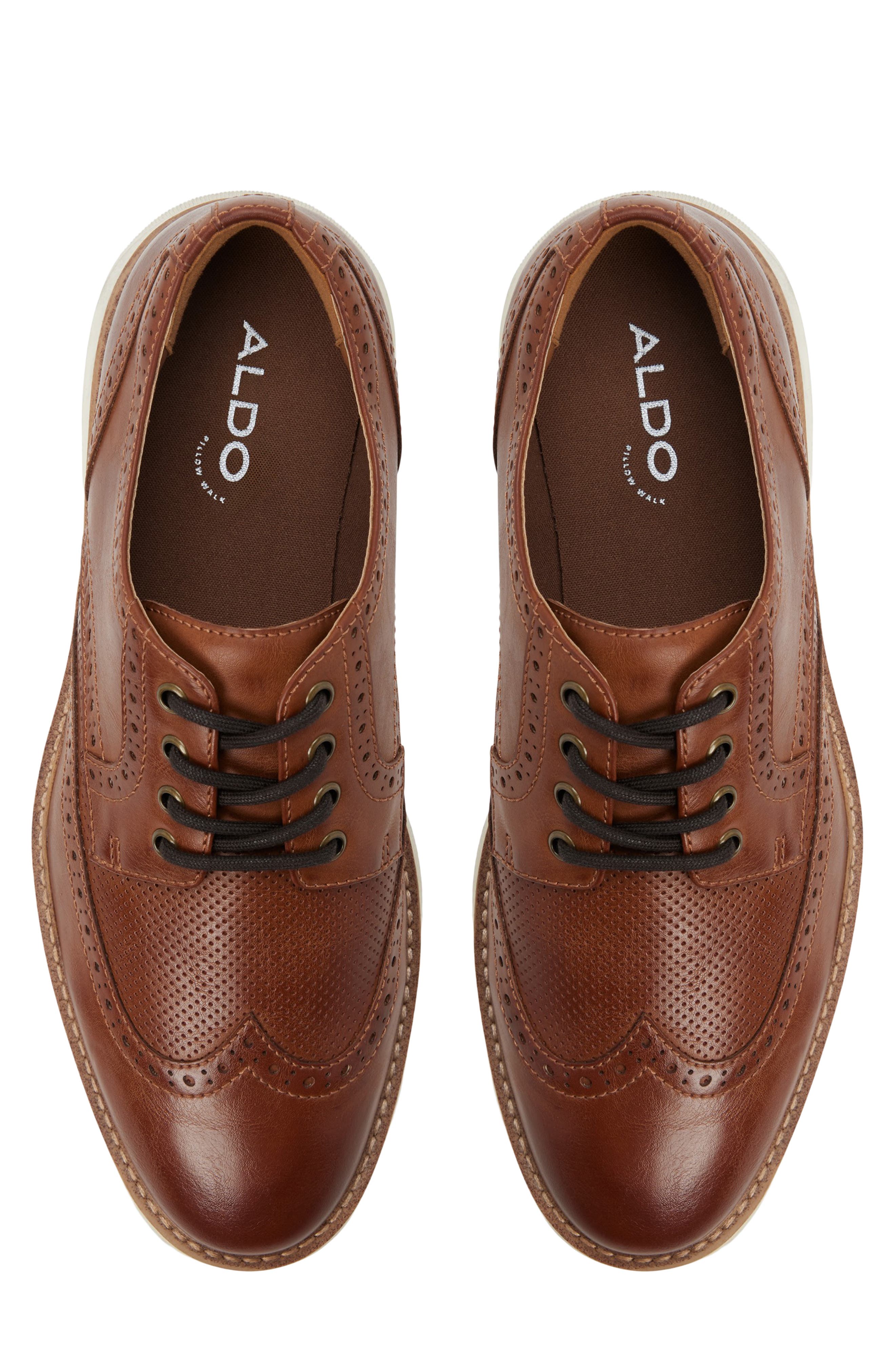 ALDO Dominik Wingtip Derby, Alternate, color, Cognac