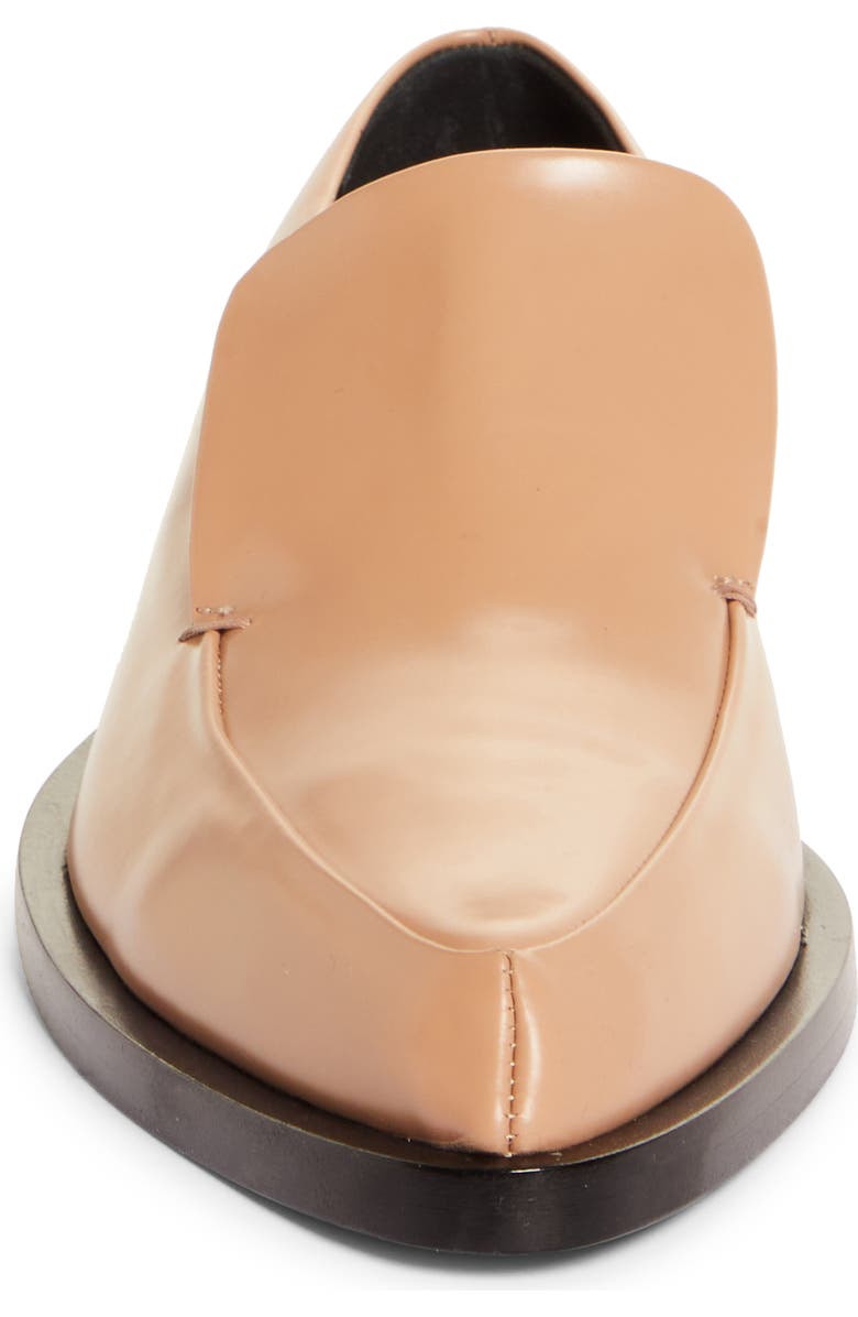 Jil Sander Steel Heel Pointed Toe Loafer, Alternate, color,