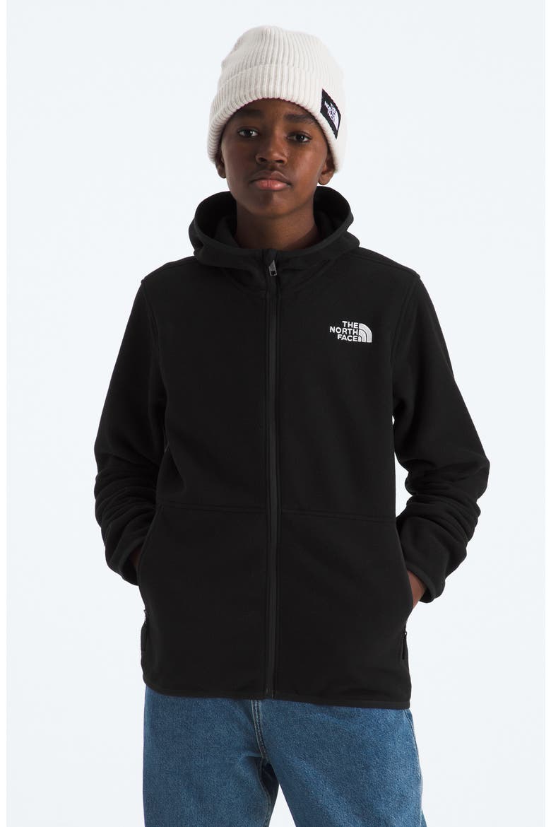 Kids' Glacier Polar Fleece Zip-Up Hoodie, Alternate, color, TNF BLACK