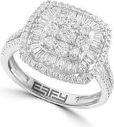 EFFY Cushion Halo Diamond Ring in White Gold