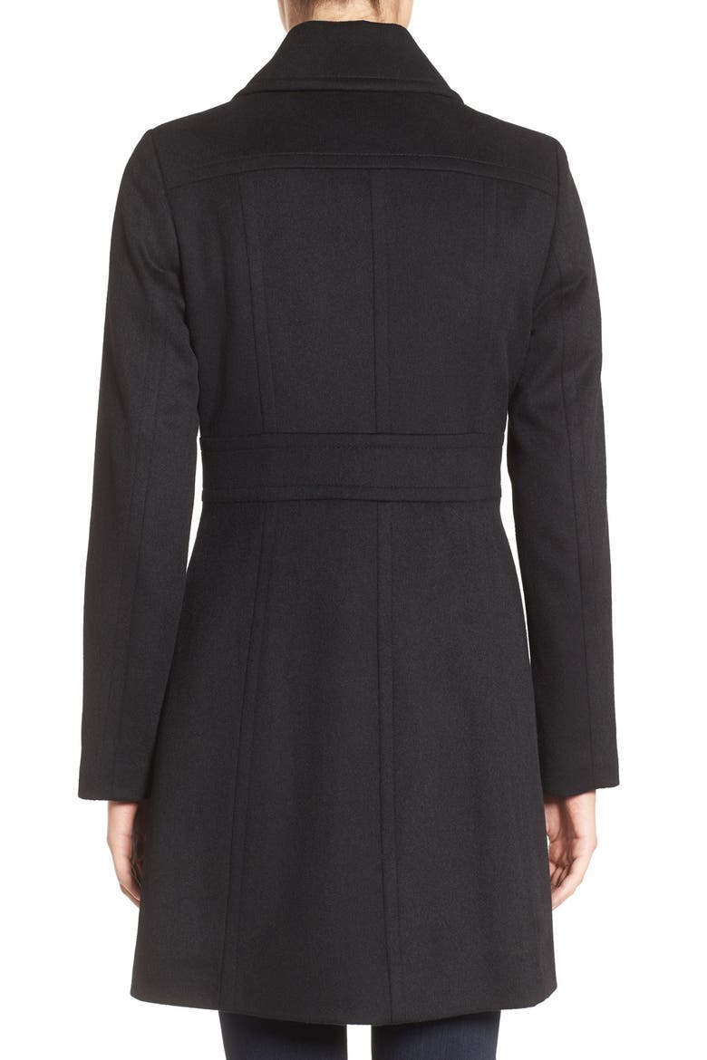 Wool Blend Walking Coat, Alternate, color, BLACK