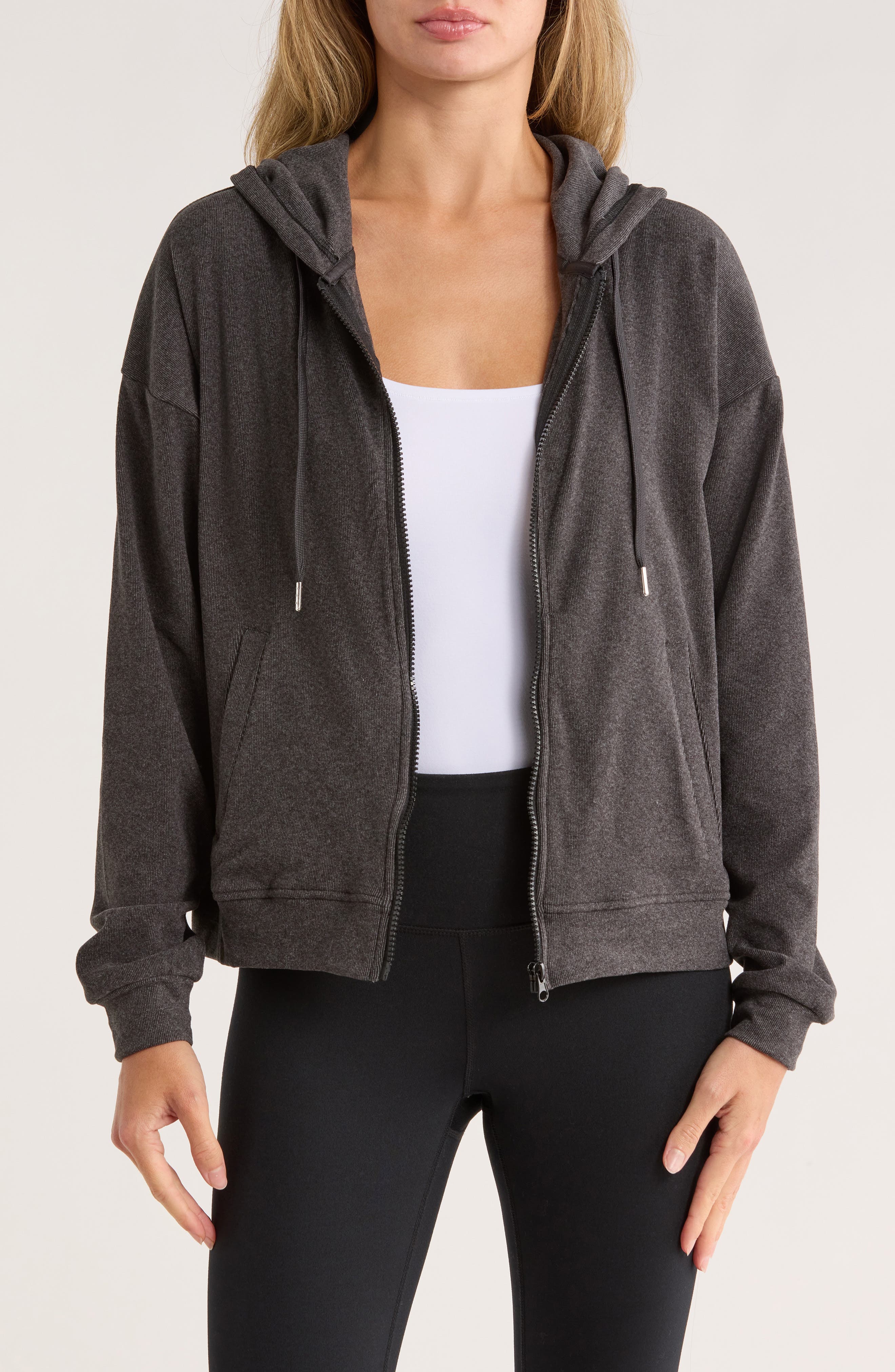 Jessica Simpson Full Zip Double Soft Hooded Sweatshirt