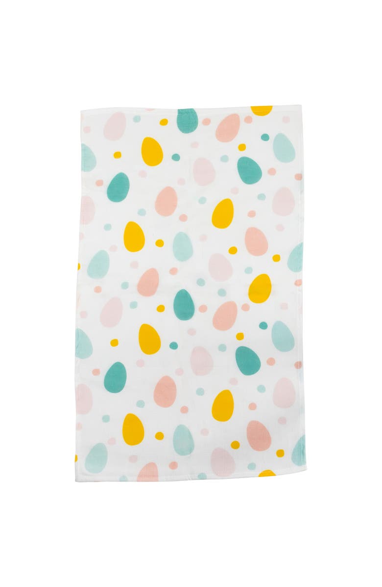 Northlight Stripes and Easter Eggs Kitchen Tea Towels - 26" - Set of 2, Alternate, color, White