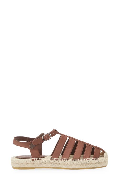 Jeffrey Campbell Tan Lines Espadrille Fisherman Sandal In Brown Satin