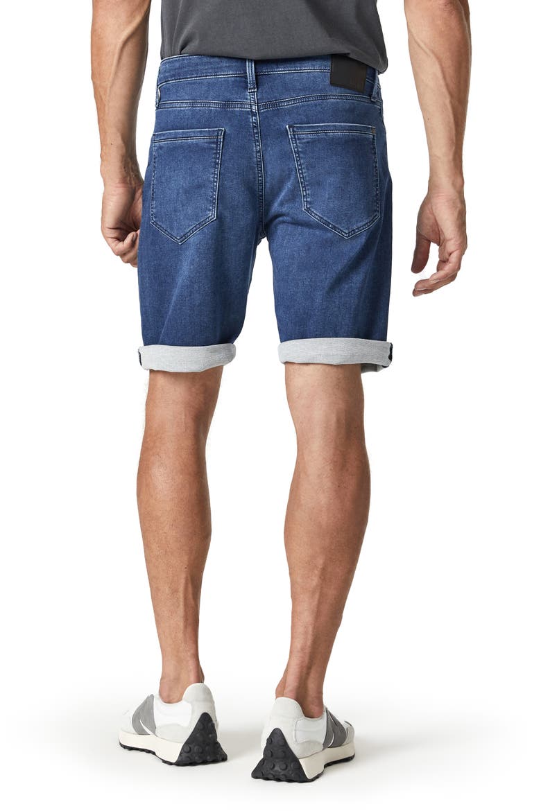Brian Knit Denim Shorts, Alternate, color, DARK BRUSHED