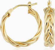Oradina 14K Yellow Gold Caesar Midi Hoops