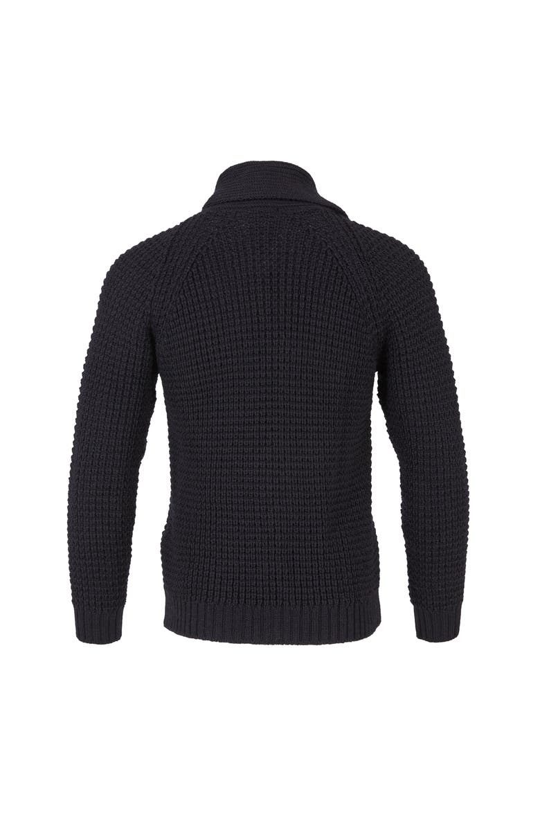 Celtic & Co. British Waffle Stitch Cardigan, Alternate, color, Dark Navy