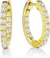 House of Frosted White Topaz Hoop Earrings