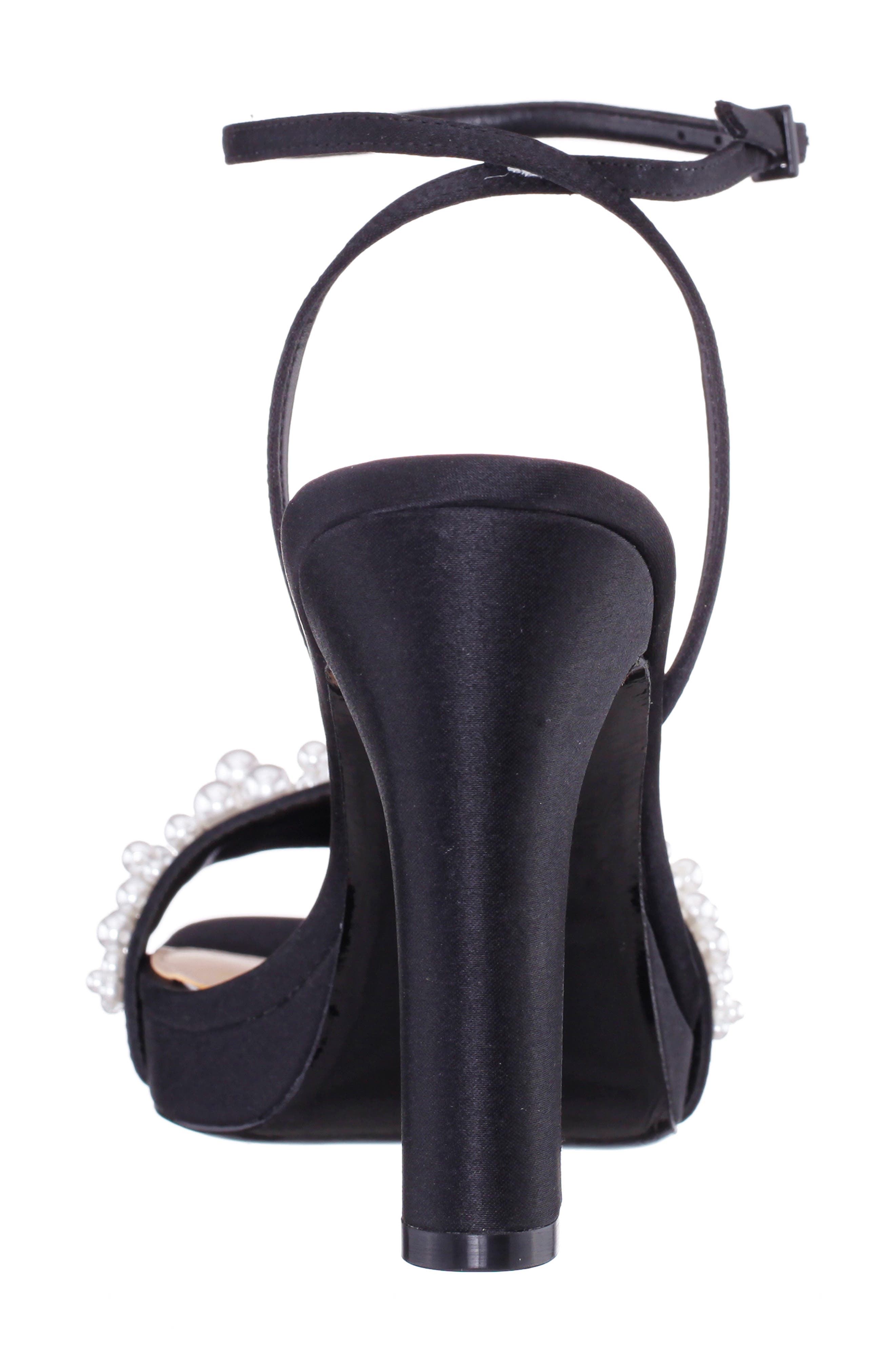 Nina Evette Ankle Strap Platform Sandal, Alternate, color, Black