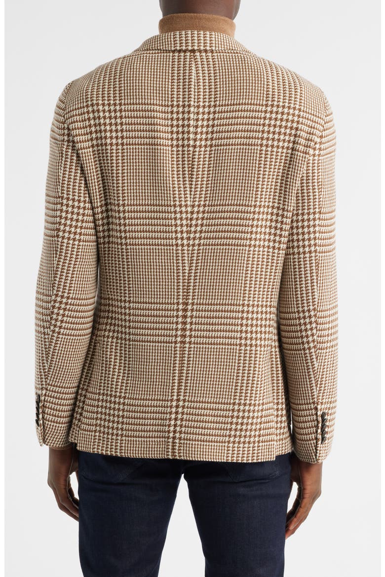Heston Slim Fit Glen Plaid Wool Sport Coat, Alternate, color, MED BROWN