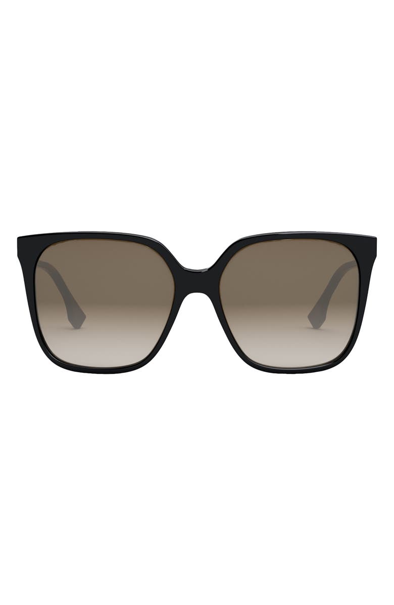 Fendi 'Fendi Fine 59mm Geometric Sunglasses, Main, color, Black