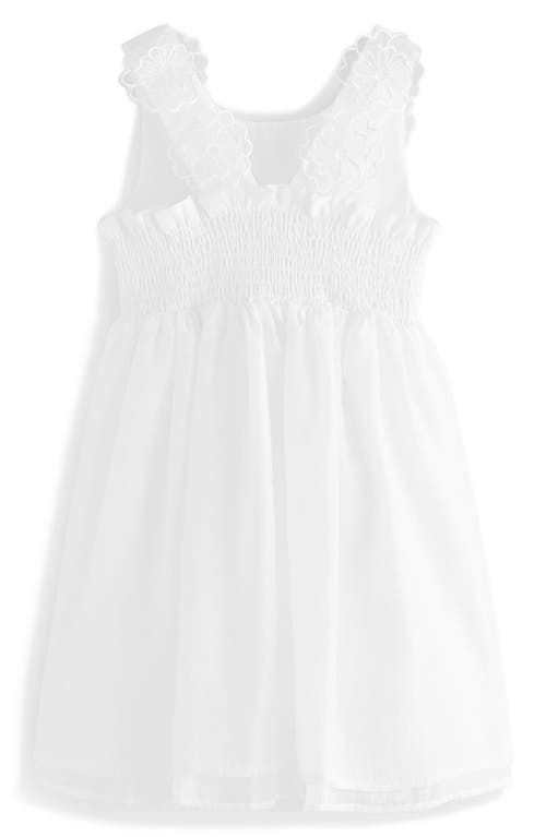 Laura Ashley Kids' 3d Floral Embellished Dress In White