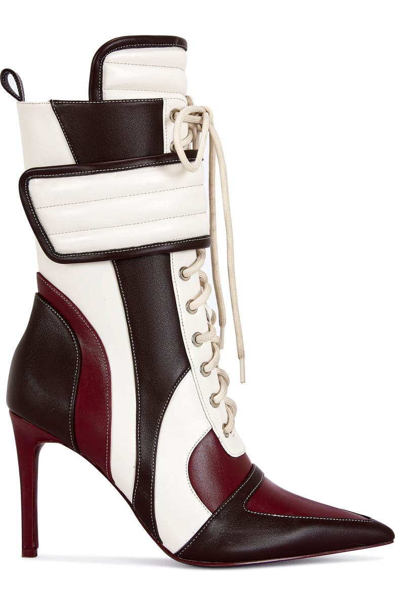 AZALEA WANG Amada Patchwork Bootie, Alternate, color,