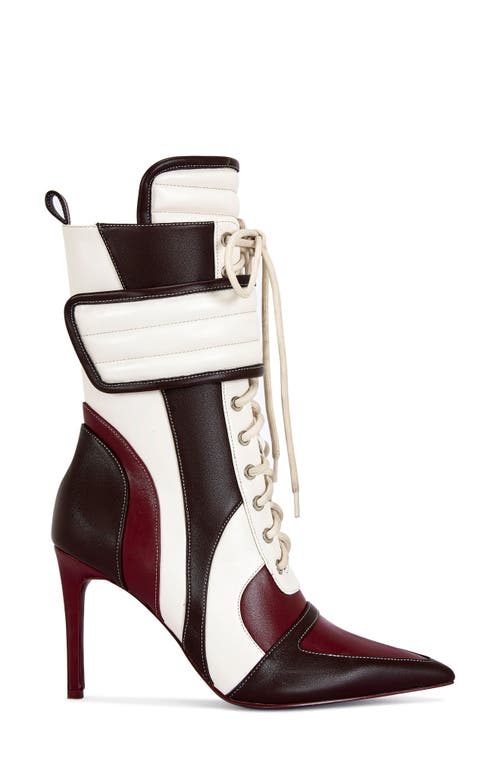 Azalea Wang Amada Patchwork Bootie In Multi