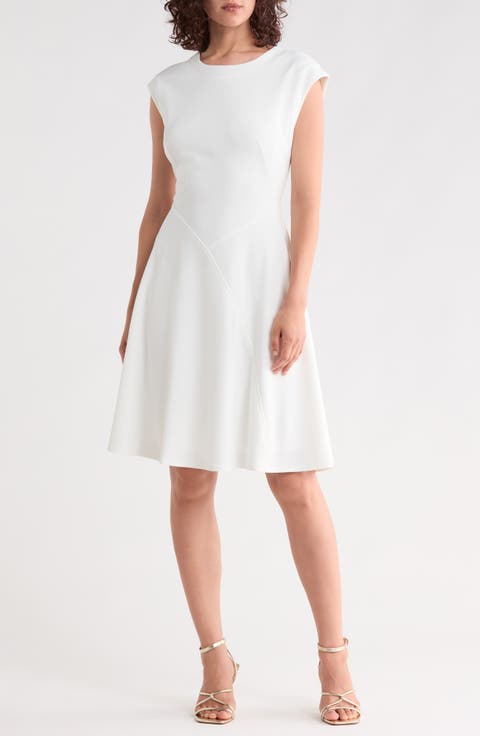 Cap Sleeve A-Line Dress