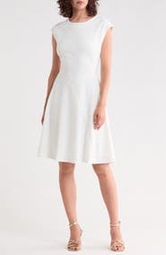 Calvin Klein Cap Sleeve A-Line Dress