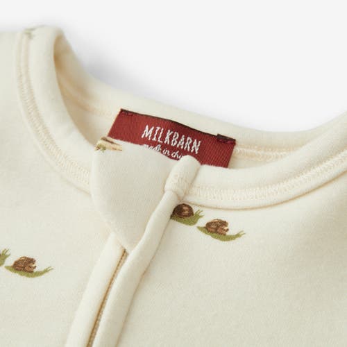 Milkbarn Stretch Fleece Zipper Footed Romper