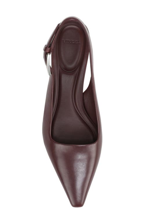 Vince Shasta Kitten Heel Slingback Pump In Burgundy