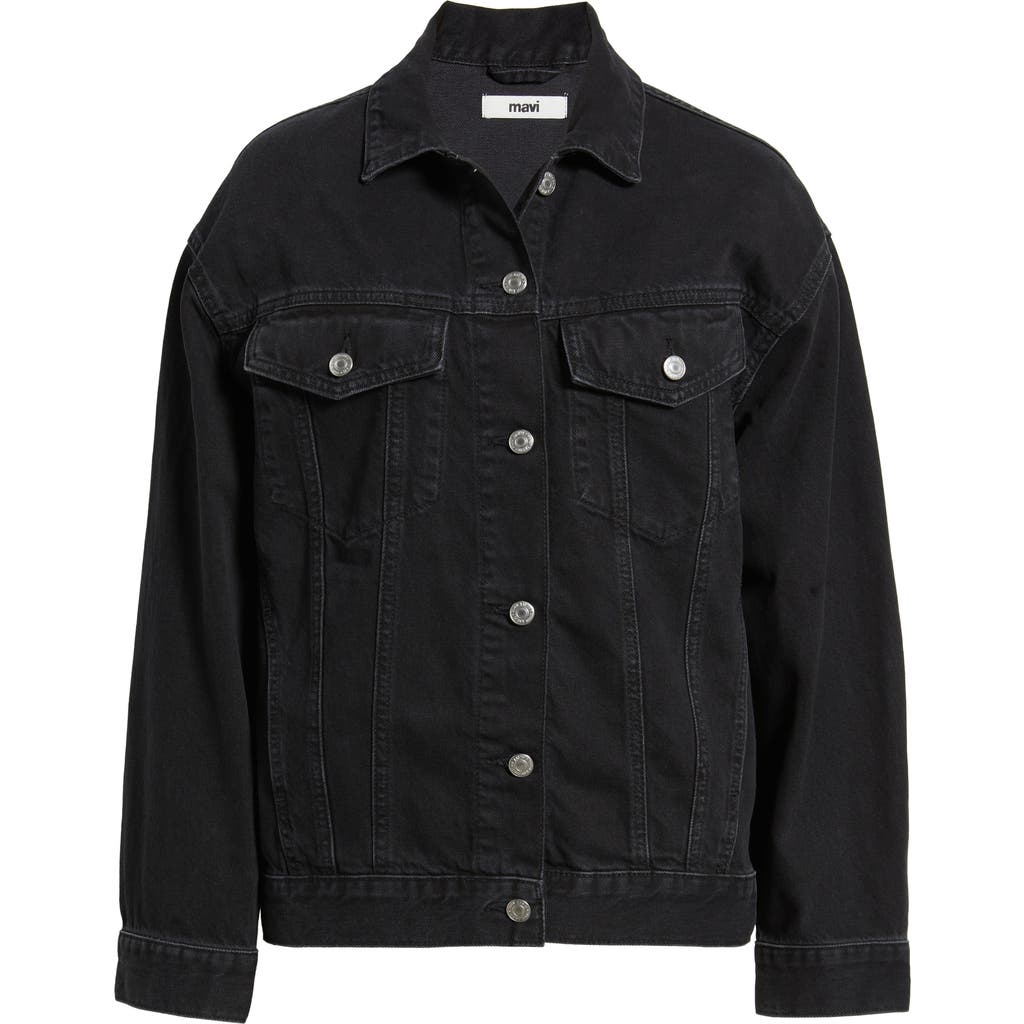 Mavi Jeans Luna Denim Trucker Jacket In Animal Print