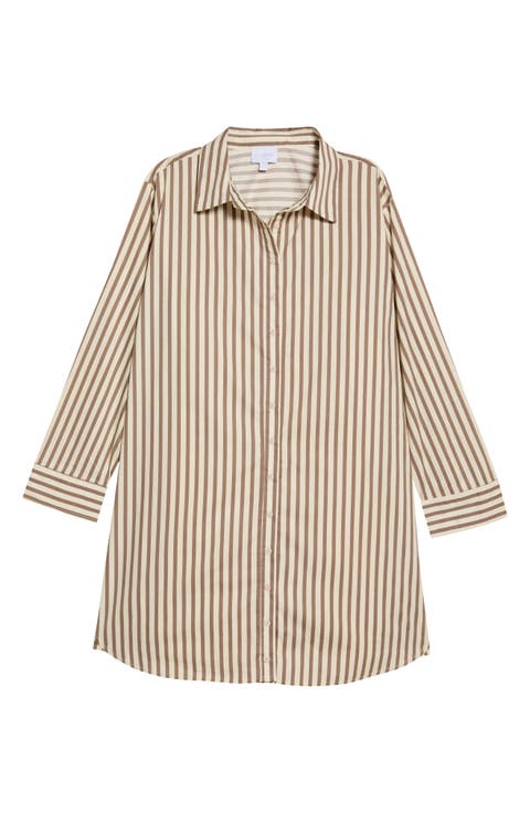 Keina Striped Cotton Shirtdress