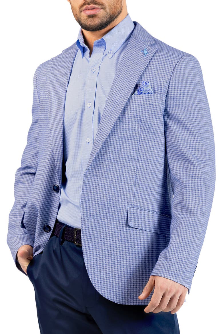 Melange Micro Grid Sport Coat, Alternate, color, BLUE