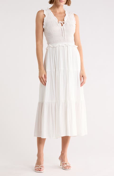 Smocked Tiered Dress
