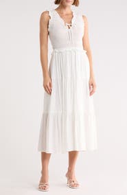 Blu Pepper Smocked Tiered Dress