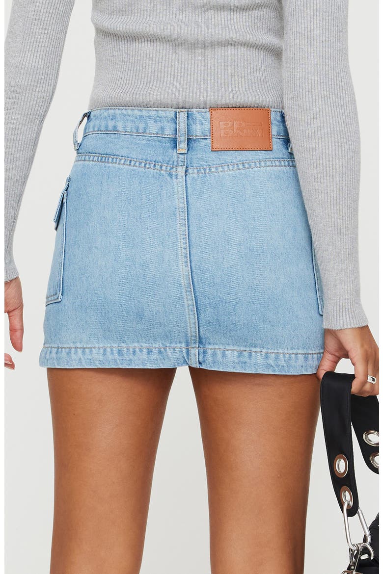 Zakai Denim Cargo Miniskirt, Alternate, color, LIGHT/ PASTEL BLUE