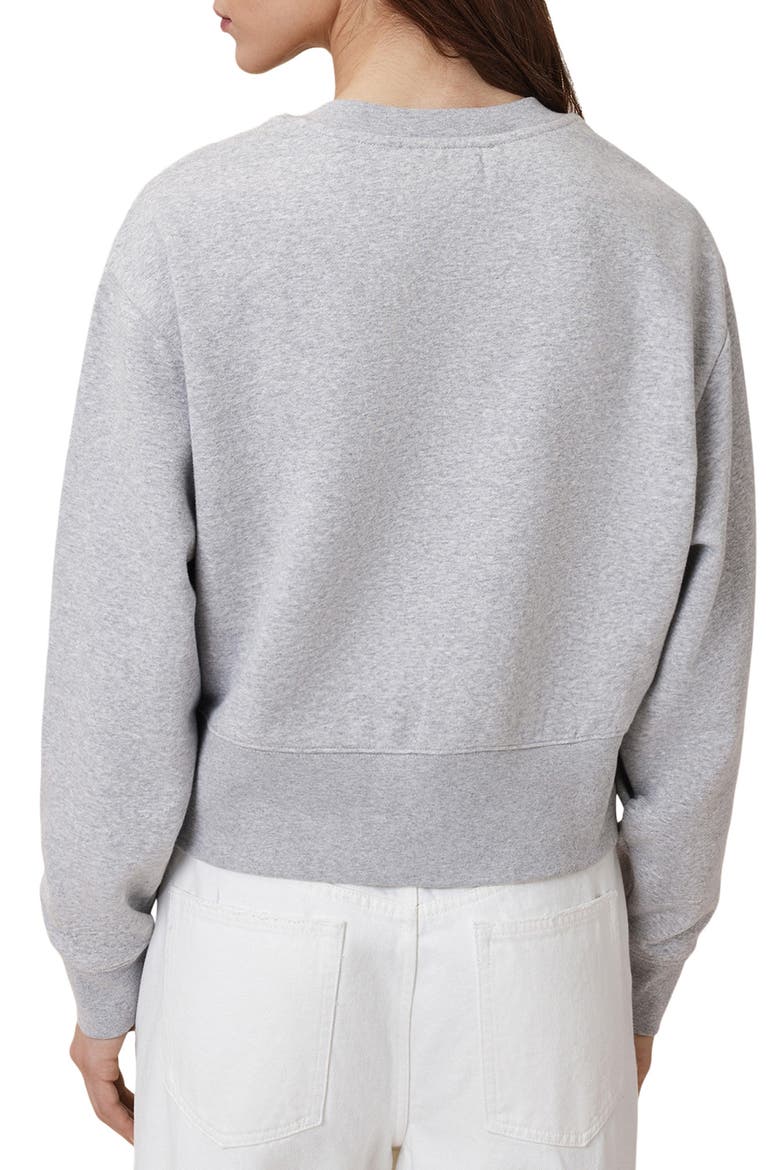 Separo Imitation Pearl & Crystal Embellished Sweatshirt, Alternate, color, GREY MARL
